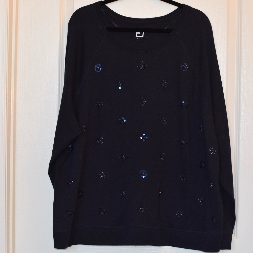 JCPenney Lightweight Embellished Sweater